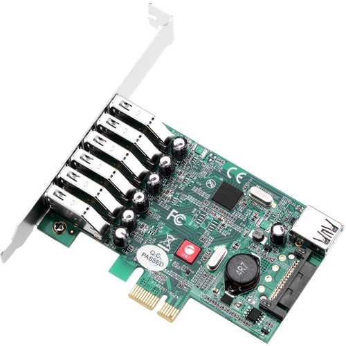 SIIG DP USB 3.0 7 Port PCIe Add On Card With SATA Support For Desktop Express Plug-in UASP I/e PCI PC S JU-P70011-S1