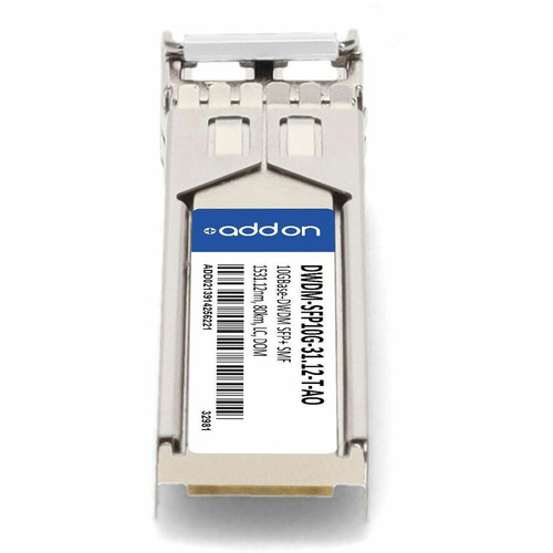 AddOn DWDM-SFP10G-31. 12-T-AO Cisco Compatible 10GBase-DWDM SFP+ Transceiver - 1531. 12nm - 80km - SMF - LC - DOM - TAA