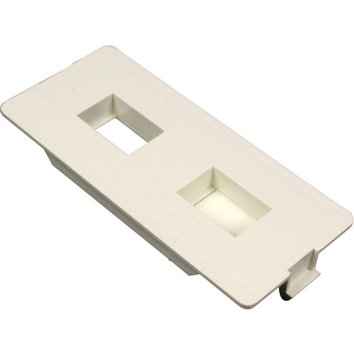 Wiremold 5500 Flush Dual RJ Connector Faceplate Fitting - 2 x Socket(s) - Light Gray (Fleet Network)