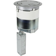 Middle Atlantic Evolution 6ATC2 Series Recessed Assembly with Surface Style Cover - Brass - Poke Thru Device - Brass Powder Coat - (Fleet Network)