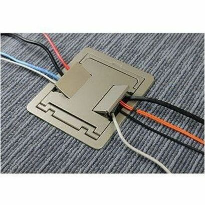 Wiremold Resource RFB Series Two Gang Shallow Floor Box - 2-gang - Floor Mount - Silver - Steel (RFB2-SS)