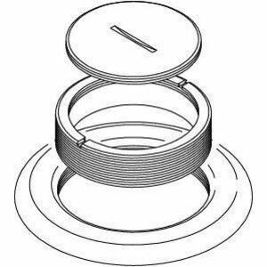 Wiremold 800 Series Brass Carpet Plate Assembly - x 2.64" (67 mm) Diameter - Brass, Steel (Fleet Network)