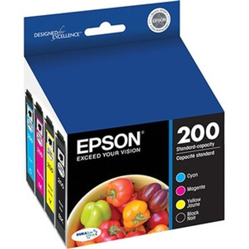 Epson DURABrite Ultra 200 Ink Cartridge - Cyan, Magenta, Yellow, Black - Inkjet - 175 Pages Black, 165 Pages Cyan, 165 Pages Magenta, (Fleet Network)