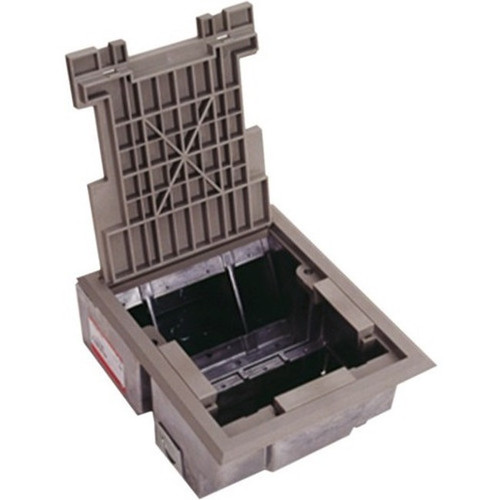 Wiremold AF3 Series Raised Floor Box - 8-gang - Black - Polycarbonate, Die-cast Aluminum (Fleet Network)