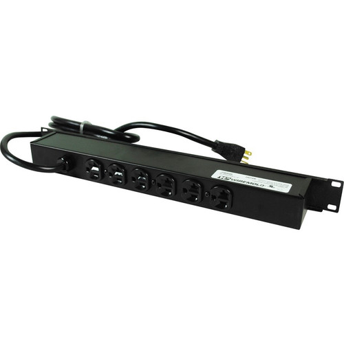 Wiremold Rack Mount 120V/20A/6 Rear O/L /6' Cord - 6 x NEMA 5-20R - 120 V AC - 1U - Rack-mountable (Fleet Network)