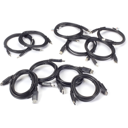 Black Box Secure Secure KVM Dual-Head DisplayPort Cable Kit with CAC - 6-ft. - 1 (Fleet Network)