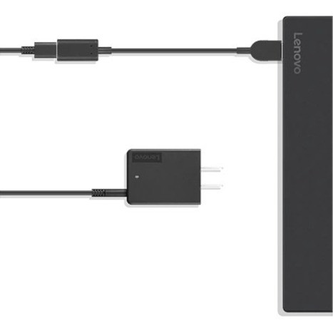 Lenovo GX20U90488 45W USB-C AC Portable Adapter - 120/230V Input - 5/9/15/20V DC Output - Black