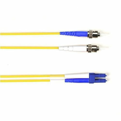 Black Box Fiber Optic Patch Network Cable - 49.2 ft Fiber Optic Network Cable for Network Device - First End: ST Network - Male - End: (Fleet Network)