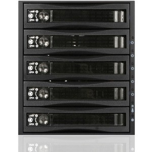 iStarUSA BPU-350HD Drive Enclosure for 5.25" - Serial ATA/600 Host Interface Internal - Black - Hot Swappable Bays - 5 x HDD Supported (Fleet Network)