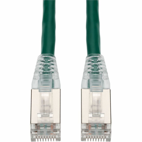 AddOn 2ft Green CAT 6A Shielded PVC Ethernet Cable Snagless Easy Clear Boot RJ-45 M/M - 2 ft (0.61 m) Category 6a Network Cable for - (Fleet Network)