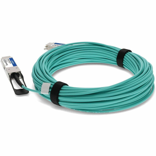AddOn QFX-QSFP-AOC-20M-AO 40GBase-AOC QSFP+ Active Optical Cable - 40GbE - 850nm - MMF - 20m - 65. 6 ft - TAA Compliant