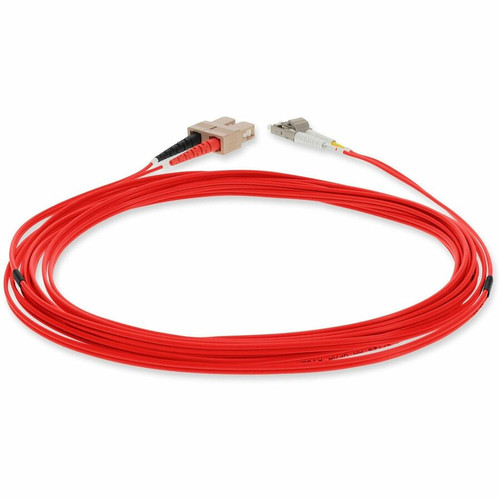 AddOn 4m SC to LC Red OM1 Duplex OFNR (Riser-Rated) MMF Fiber Patch Cable - 13.1 ft (4 m) Fiber Optic Network Cable for Transceiver, - (ADD-SC-LC-4M6MMF-RD)
