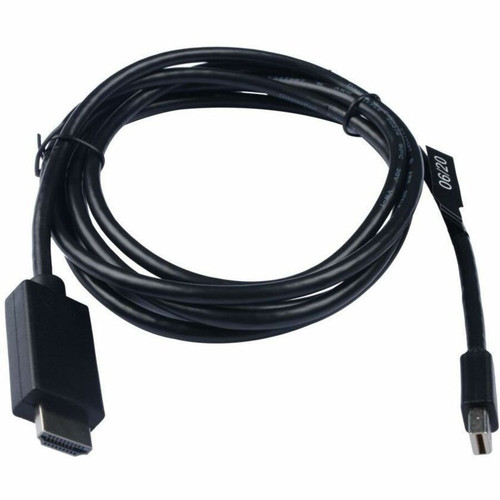 V7 Mini DisplayPort Male to HDMI Male 2m/6.6ft Black - V7 Black Video Cable Mini DisplayPort Male to HDMI Male 2m 6.6ft21.6 Gbps 32AWG (V7MDP2HD-02M-BLK-1E)