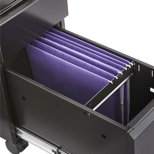Safco Steel Mini Pedestal - 2-Drawer - 22" (558.80 mm) Width x 10.6" (269.88 mm) Depth x 21" (533.40 mm) Height - 2 x Drawer(s) for - (LDSPEDS5)