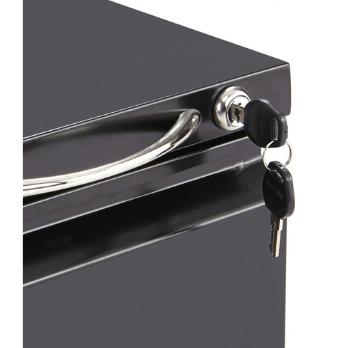 Safco Steel Mini Pedestal - 2-Drawer - 22" (558.80 mm) Width x 10.6" (269.88 mm) Depth x 21" (533.40 mm) Height - 2 x Drawer(s) for - (LDSPEDS5)