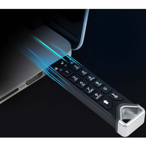 iStorage IS-FL-DP2-256-128 datAshur PRO2128GB Secure USB Flash Drive - FIPS 140-2 Level 3 Certified - Hardware Encryption - IP68 Dust/Water Resistant