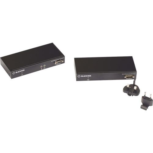 Black Box KVXLCF-100 LC100 Series KVM Extender - DVI Transmitter & Receiver Fiber Link - 1920 x 1200 - USB 2. 0 - 5V DC - Desktop