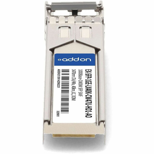 AddOn EX-SFP-1GE-LX40K-CW47U-HD1-AO Compatible TAA 1000Base-CWDM SFP Transceiver - Singlemode 1470nm LTx/HRx - 40km - LC - DOM