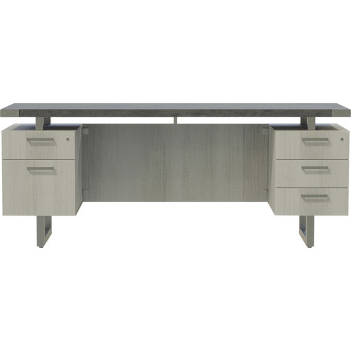 Mayline 72"x20" Mirella Free Standing Credenza - 5-Drawer - 5 x Box, File Drawer(s) - Double Pedestal - Material: Laminate, - Finish: (Fleet Network)
