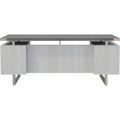 Mayline Mirella Box-File/3-Box Freestanding Desk - x 1.6" (41.15 mm) Thickness Work Surface, 29.5" (749.30 mm) Height x 72" (1828.80 x (MRDBF7236SGY)
