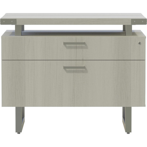 Safco Mirella Lateral File - 2-Drawer - 2 x File, Storage Drawer(s) - Material: Particleboard, Laminate - Finish: White Ash (Fleet Network)