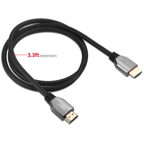SIIG 8K Ultra High Speed HDMI Cable 3.3 Foot A V Bandwidth Audio Video For Projector TV Monitor Blu Ray Audio/Video CB-H21411-S1