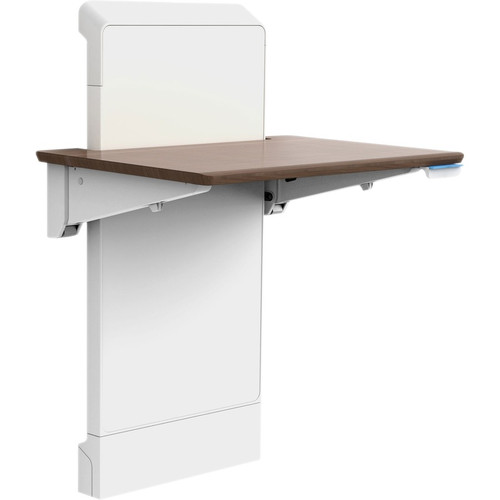 Ergotron WorkFit Elevate (walnut hills) Sit-Stand Wall Desk - Walnut Hills Top - 40 lb (18.14 kg) Capacity - 40.5" (1028.70 mm) Height (Fleet Network)