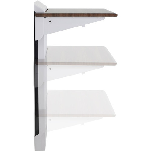 Ergotron WorkFit Elevate (walnut hills) Sit-Stand Wall Desk - Walnut Hills Top - 40 lb (18.14 kg) Capacity - 40.5" (1028.70 mm) Height (Fleet Network)