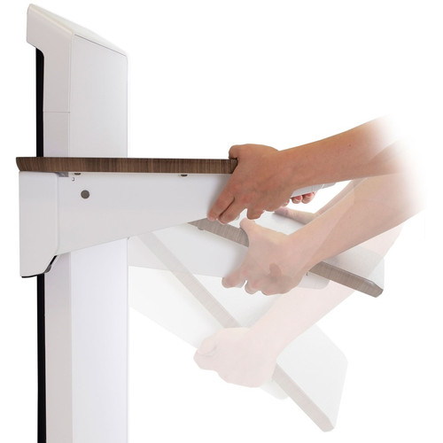 Ergotron WorkFit Elevate (walnut hills) Sit-Stand Wall Desk - Walnut Hills Top - 40 lb (18.14 kg) Capacity - 40.5" (1028.70 mm) Height (24-804-S894)