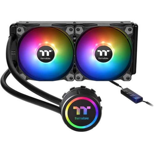 Thermaltake Water 3.0 240 ARGB Sync Cooling Fan/Radiator/Water Block/Pump - 4.72" (120 mm) Maximum Fan Diameter - 2 x Fan(s) - 56.45 - (Fleet Network)