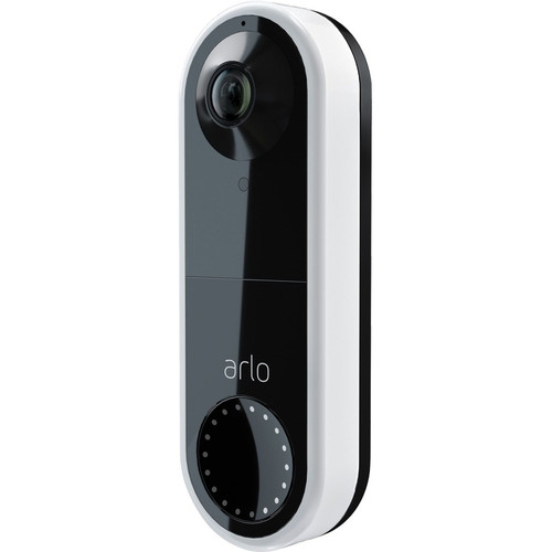 Arlo Essential Wired Video Doorbell, White - AVD1001 - Arlo Essential Wired Video Doorbell - HD Video, 180&deg; View, Night Vision, 2 (Fleet Network)