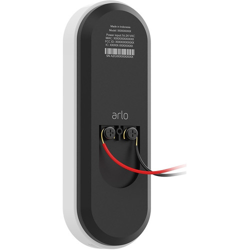 Arlo Essential Wired Video Doorbell, White - AVD1001 - Arlo Essential Wired Video Doorbell - HD Video, 180&deg; View, Night Vision, 2 (AVD1001-100NAS)