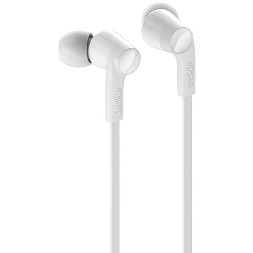 Belkin SoundForm Wired Earbuds with USB-C Connector - Stereo - USB Type C - Wired - Earbud - Binaural - In-ear - 4 ft (1.22 m) Cable - (Fleet Network)