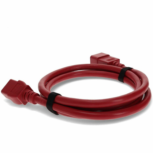 AddOn ADD-C192C2012AWG7FTRD C19 Female to C20 Male Power Cable - 12AWG 230V AC / 10A - Red 7 ft (2. 13 m)