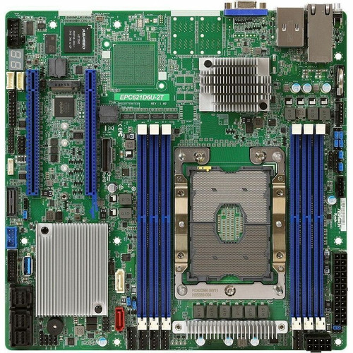 ASRock Server Motherboard Intel Chipset Socket P LGA-3647 Micro ATX Optane Memory Ready Designed For Xeon Platforms EPC621D6U-2T