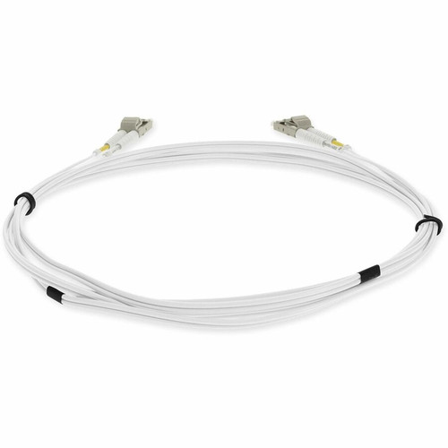 AddOn 3m LC to LC White OM4 Duplex OFNR (Riser-Rated) Fiber Patch Cable - 9.8 ft (3 m) Fiber Optic Network Cable for Network Device - (ADD-LC-LC-3M5OM4-WE)