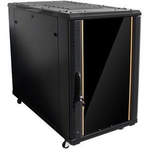 Claytek WNG1810-P123UB Rack Cabinet - For Server - 18U Rack Height x 19" (482.60 mm) Rack Width - Floor Standing - Black - SPCC, Steel (Fleet Network)