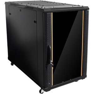 Claytek WNG1810-DWR3CM2UB Rack Cabinet - For Server - 18U Rack Height x 19" (482.60 mm) Rack Width - Floor Standing - Black - SPCC, - (Fleet Network)