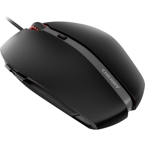 CHERRY GENTIX 4K Corded Mouse - Optical - Cable - Black - USB - 3600 dpi - Scroll Wheel - 6 Button(s) - Small/Large Hand/Palm Size - (Fleet Network)