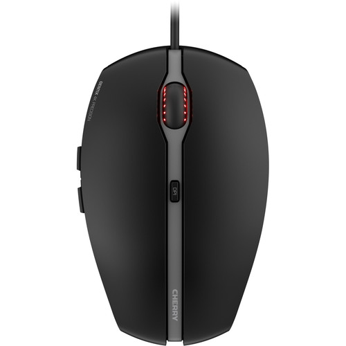 CHERRY GENTIX 4K Corded Mouse - Optical - Cable - Black - USB - 3600 dpi - Scroll Wheel - 6 Button(s) - Small/Large Hand/Palm Size - (JM-0340-2)