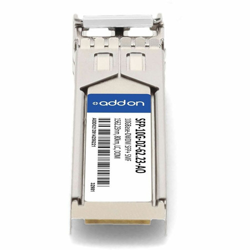 AddOn SFP-10G-DZ-62. 23-AO Arista Compatible 10GBase-DWDM SFP+ Transceiver - 1562. 23nm C-Band - 80km - LC - Single-mode - DOM - TAA