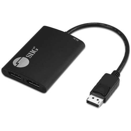 SIIG 1x2 DP 1.2 to DisplayPort MST Splitter - DisplayPort/Micro-USB A/V Cable for Desktop Computer, Notebook, Graphics Card, Device, - (Fleet Network)