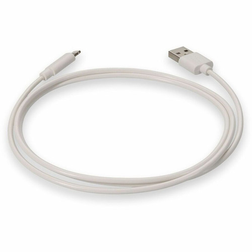 AddOn 1m Apple Computer Compatible USB A 2.0 Male to Lightning Male White Cable - 3.3 ft (1 m) Lightning/USB Data Transfer Cable for - (MD818AM/A-AO)