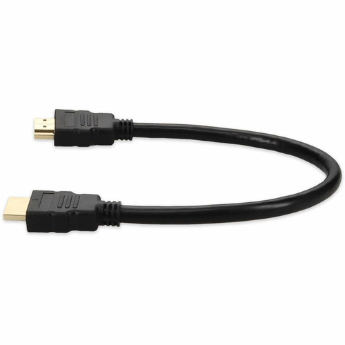 AddOn 1ft HDMI 1.4 Male to Male Black Cable For Resolution Up to 4096x2160 (DCI 4K) - 1 ft (0.30 m) HDMI A/V Cable for Audio/Video - 1 (HDMIHSMM1)