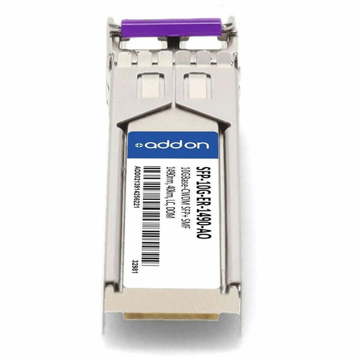 AddOn SFP-10G-ER-1490-AO Cisco Compatible SFP+ Transceiver - 10GBase-CWDM - 1490nm - 40km - LC - DOM - Singlemode Fiber - TAA