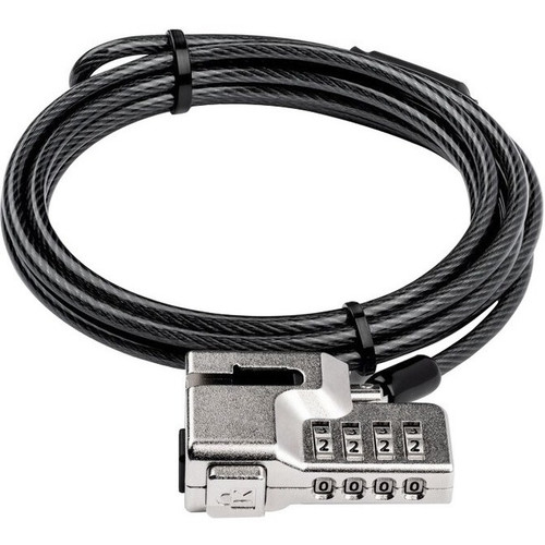Kensington Combination Lock for Surface Pro and Surface Go - Serialized - 5.9 ft (1.80 m) Cable - Preset - Combination Lock - Carbon - (Fleet Network)