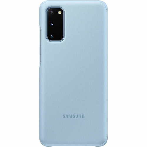 Samsung Smart Clear View Carrying Case Samsung Galaxy S20 5G Smartphone - Blue - Scratch Resistant, Damage Resistant - Plastic, Body - (EF-ZG980CLEGCA)