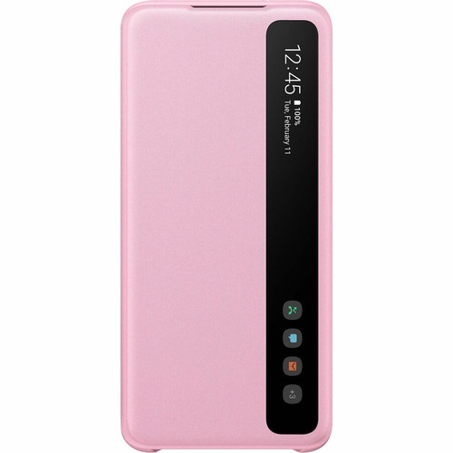 Samsung Smart Clear View Carrying Case (Flap) Samsung Galaxy S20 5G, Galaxy S20 Smartphone - Pink - Scratch Resistant, Damage - 6.08" (Fleet Network)