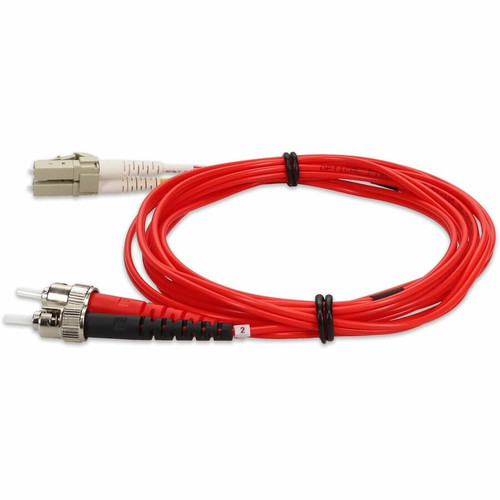 AddOn 10m ST to LC Red OM2 Duplex OFNR (Riser-Rated) TAA Fiber Patch Cable - 32.8 ft (10 m) Fiber Optic Network Cable for Network Hub, (ADD-ST-LC-10M5OM2-RD-TAA)
