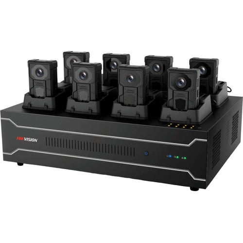 Hikvision Dock Station For Wearable Camera With Charging Synchronizing And Four USB Ports In Black Capability Docking X DS-MH4172I/2T